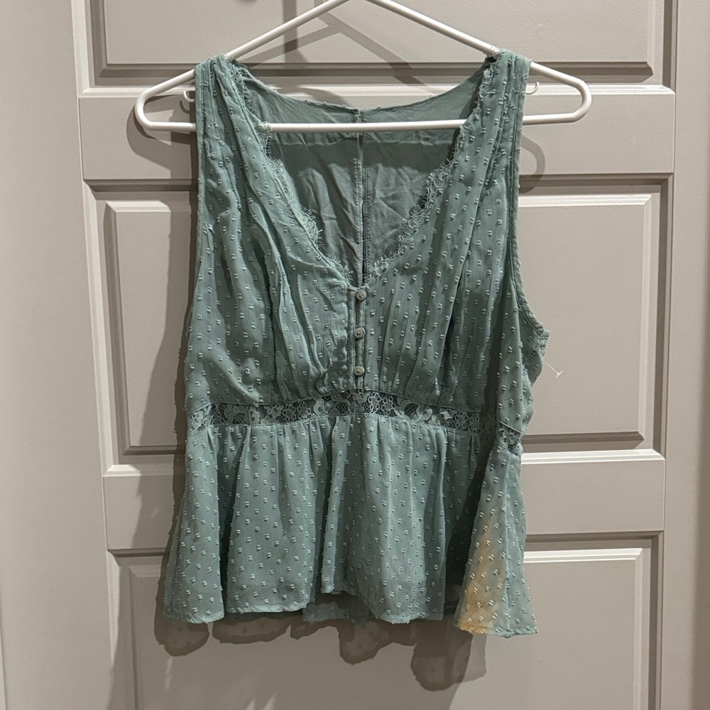 Abercrombie & Fitch Teal Sleeveless Blouse